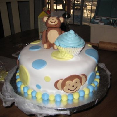 Monkey B-Day Cake