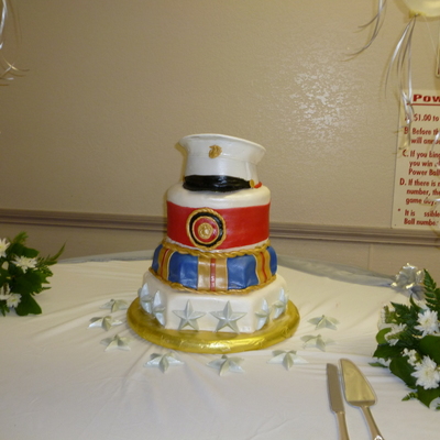 Marine Corp Wedding Cake