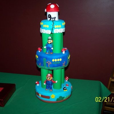 Super Mario Brothers Birthday Cake
