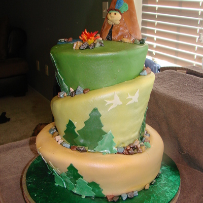 Teepee Topsy Turvy Cake