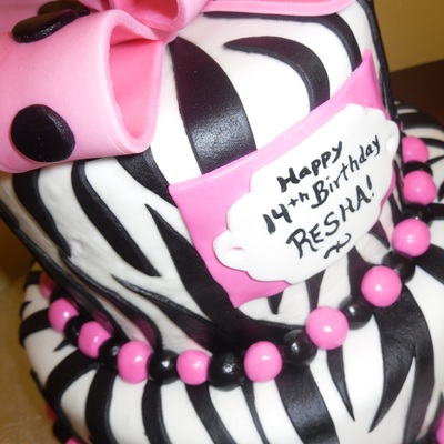 Zebra Striped Cake