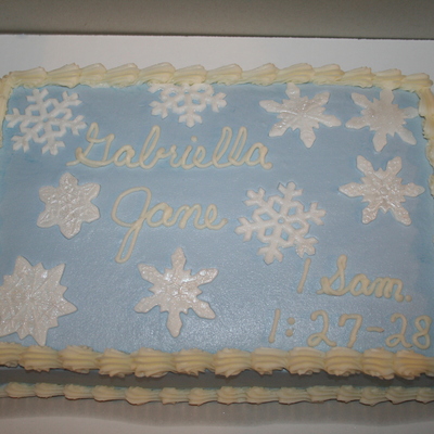 Winter Snowflakes Baby Dedication