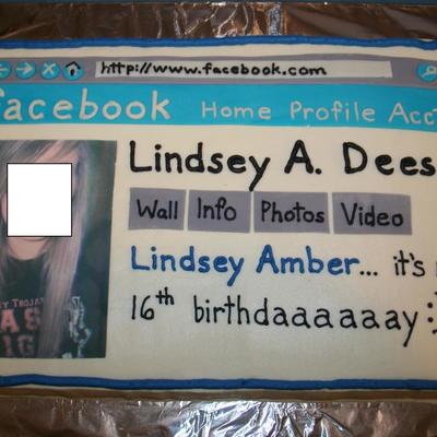Facebook 16Th Birthday Cake