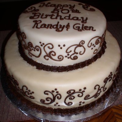 50Th Birthday Cake For A Husband & Wife