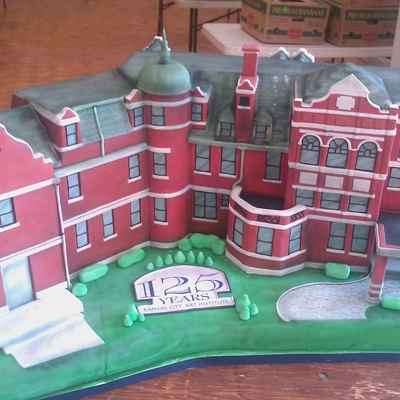 Art Institute Building Cake