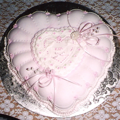 Heart Bridal Shower Cake