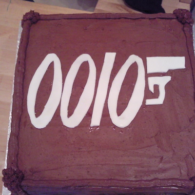 James Bond Styled Chocolate Cake