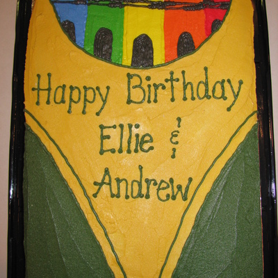 Box Of Crayons Birthday Cake