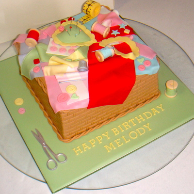 Sewing Basket Cake