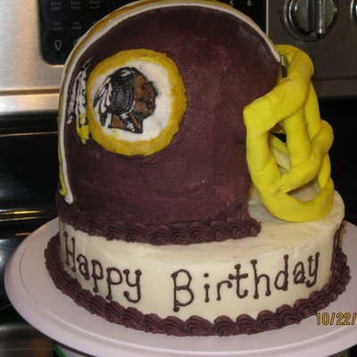 Redskins Helmet Birthday Cake