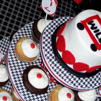 Vintage Red Wagon 2Nd Birthday