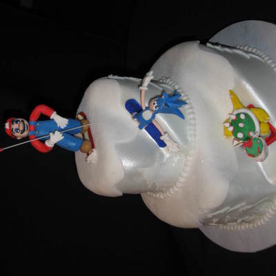 Mario Sonic Snowboarding Cake