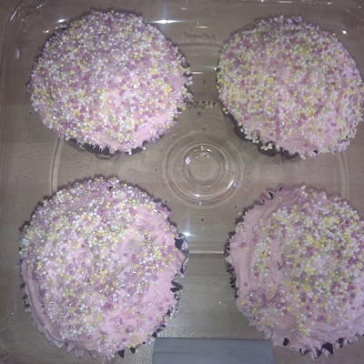 Pink Cupcakes With Sprinkles