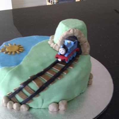 Train Track Cake
