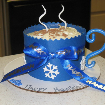 Hanukkah Coffee Cup Cupcake