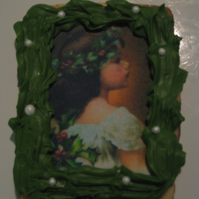 Vintage Christmas Postcard Cookies