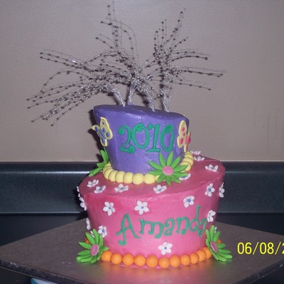 Topsy Turvy Graduation Cake