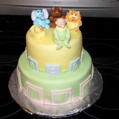 Baby And Stuffed Animal Cake