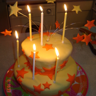 Yellow And Orange Star Cake