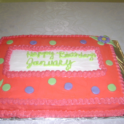 January Sheet Cake