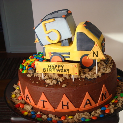 M&ms Dump Truck Cake