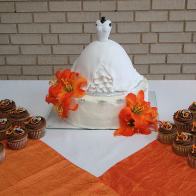 Bridal Dress W/cupcakes