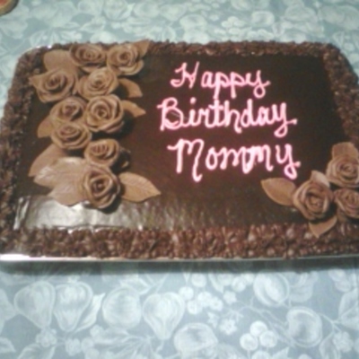 Birthday Cake With Chocolate Roses