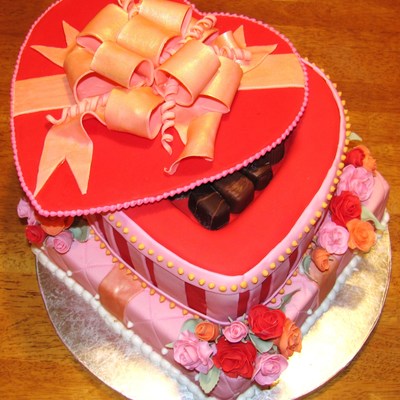 Valentine's Day Candy Box Cake