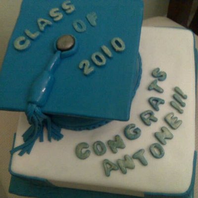 Graduation Cake With Blue Cap