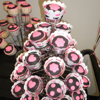 Black & Pink Cupcakes