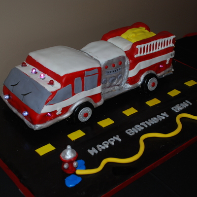 Birthday Firetruck Cake