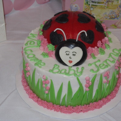 Ladybug And Flowers Baby Shower