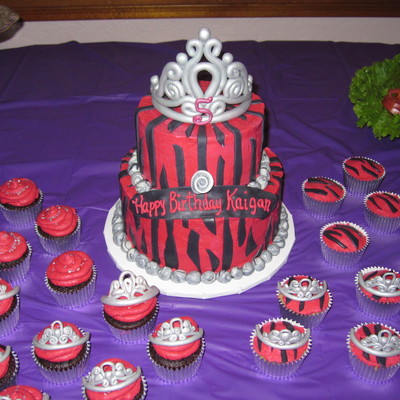 Pink Zebra And Crown