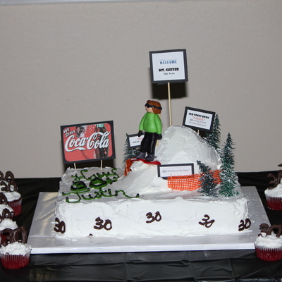 Snowboarding Over The Hill