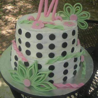 Polka Dots With Quilled Flowers