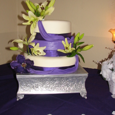 Purple Plum Wedding Cake