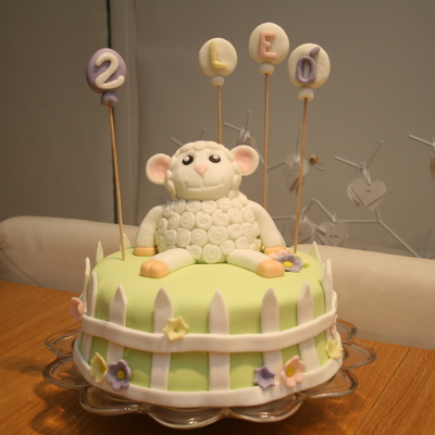 Lamb Birthday Cake For Leo