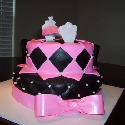 Monogrammed Baby Shower Cake