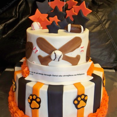 Football Baseball Birthday Cake
