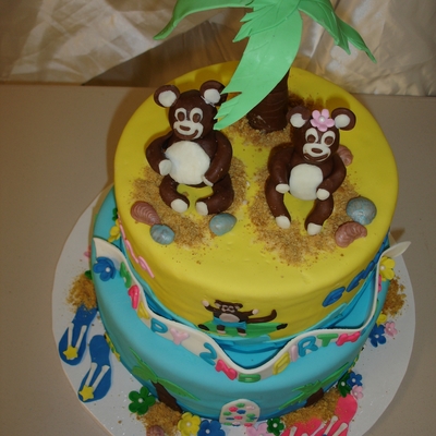 Hawaiian Luau Birthday Cake
