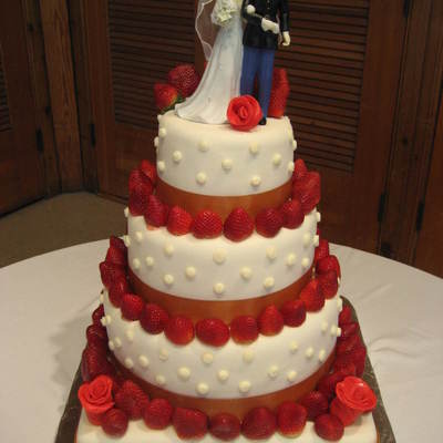 Strawberry Wedding Cake
