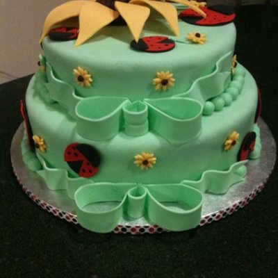Lady Bug Baby Shower Cake