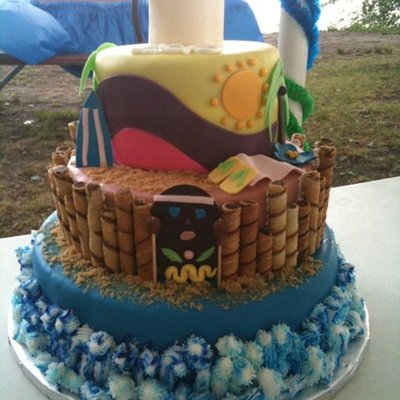 Luau-Graduation Cake