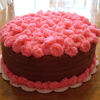 Pink Rosettes With Brown
