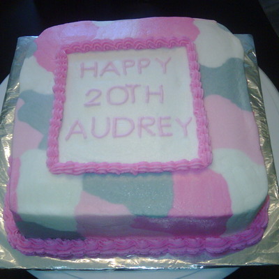 Pink Camo Birthday Cake