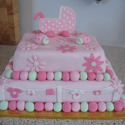 Little Girls Baby Shower Cake
