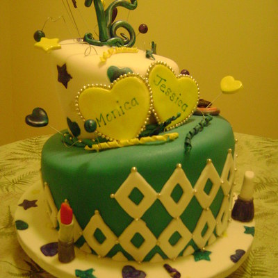 Sweet 16 Topsy Turvy Cake