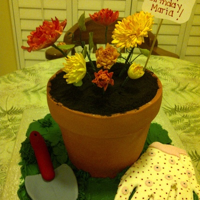 Flower Pot Cake