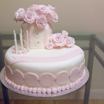 Pink And White With Roses