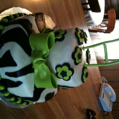 Zebra Birthday Cake